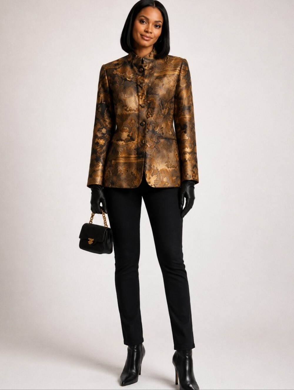 Louben | Vintage 1990s Brocade Print Quiet Luxury Jacket